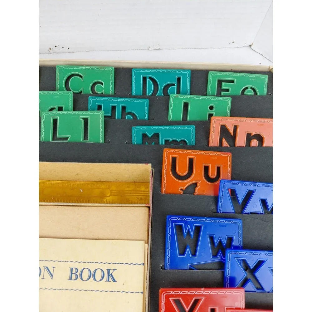 Teach-a-toy Teaching Aid Game Sencil Set Hasbro Hassenfeld Educational Toy 1965